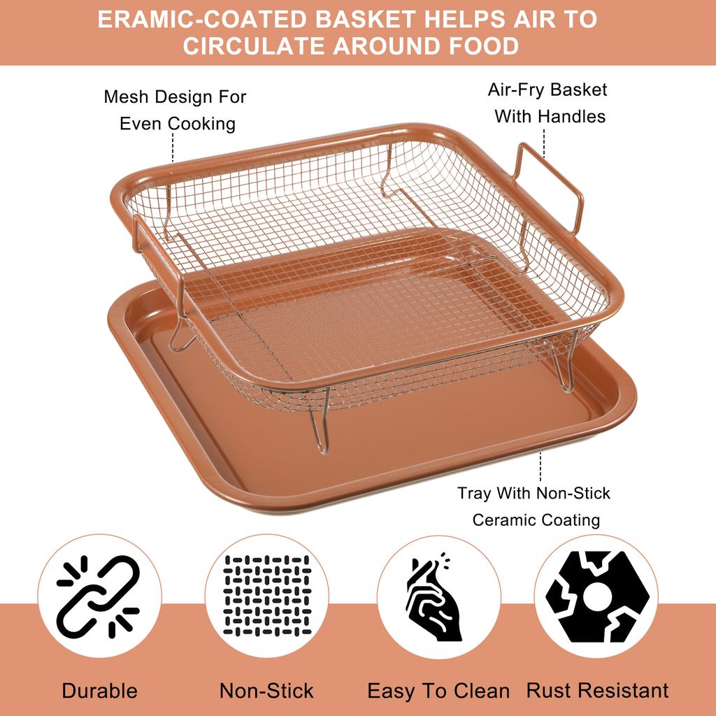 Baking Pan Frying Tray Fryer Plate Multipurpose Household Accessories Basket Cookware Rustproof Professional Space Saving