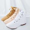 Scarpe Tela Scarpe da Ballo Lunghezza Caviglia Stivali da Ballo Scarpe con Suola Divisa Bambine Bambini Bambini