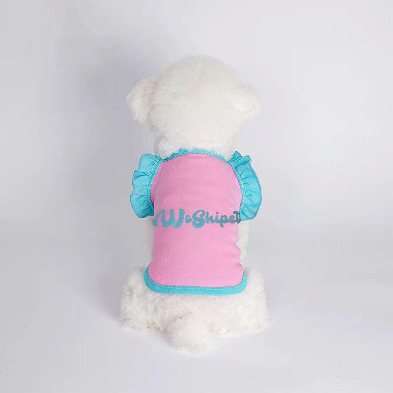 Pet Cat Dog Clothes New Small Dog Schnauzer French Fight Small Dog Spring and Summer Thin Vest