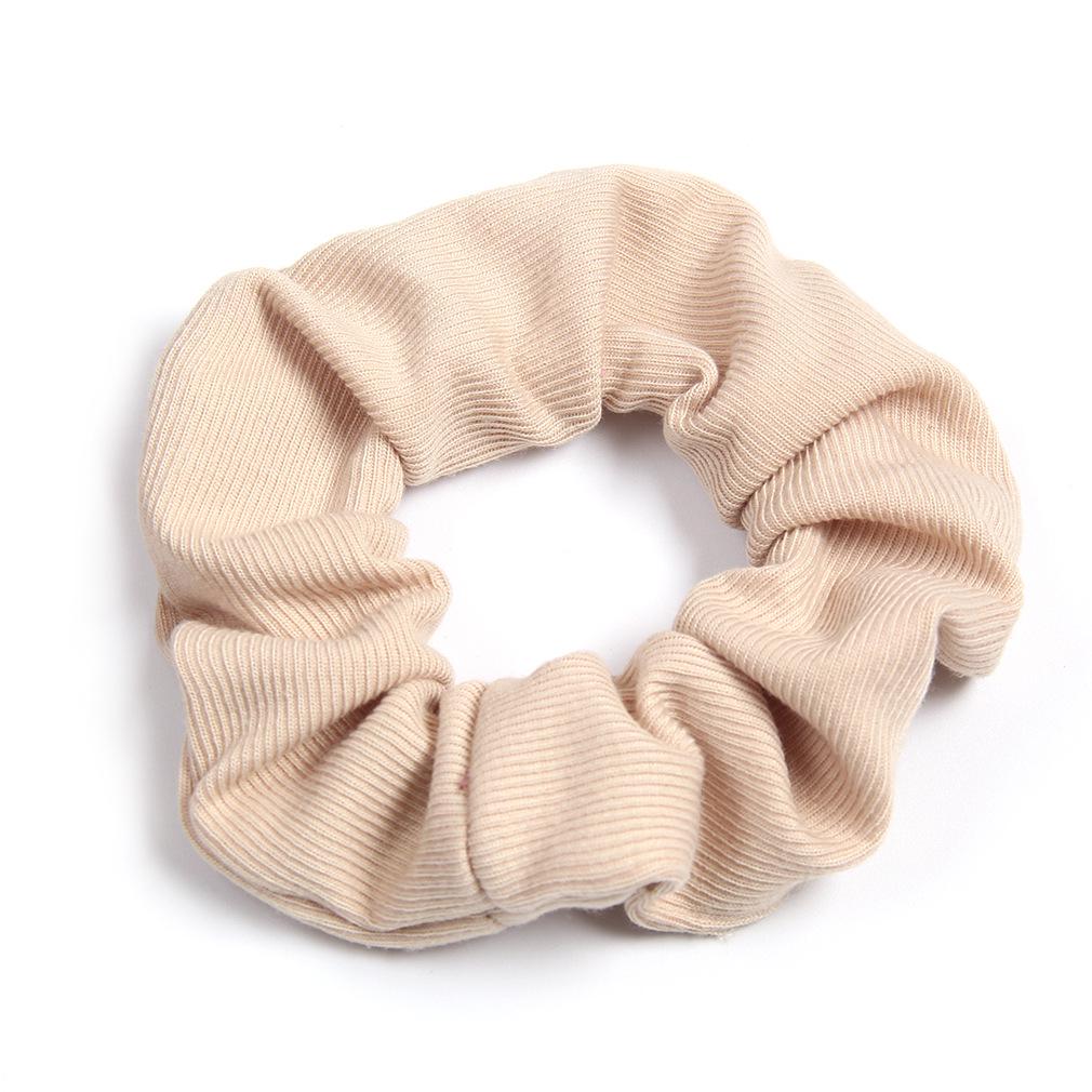 Solid Color Striped Hair Tie for Girls - High Elasticity Ponytail Accessory