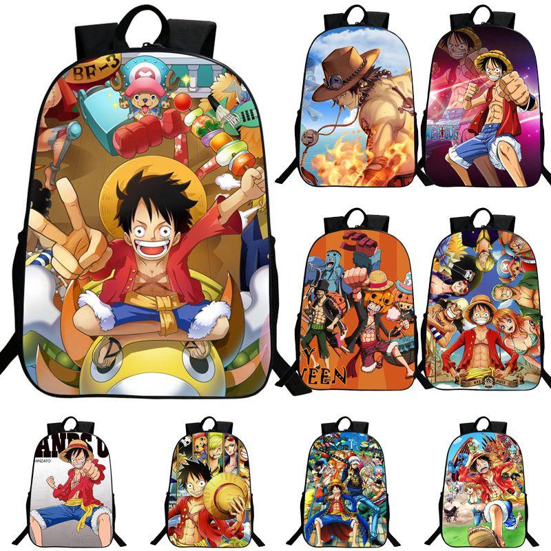 Durable And Fashionable Anime One Piece Monkey D. Luffy Travel Bookbag For Students