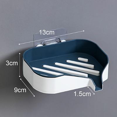 Double Layer Soap Box Soap Holder Wall-mounted Household Bathroom Drain Soap Dishes Toiletries Organizer Storage