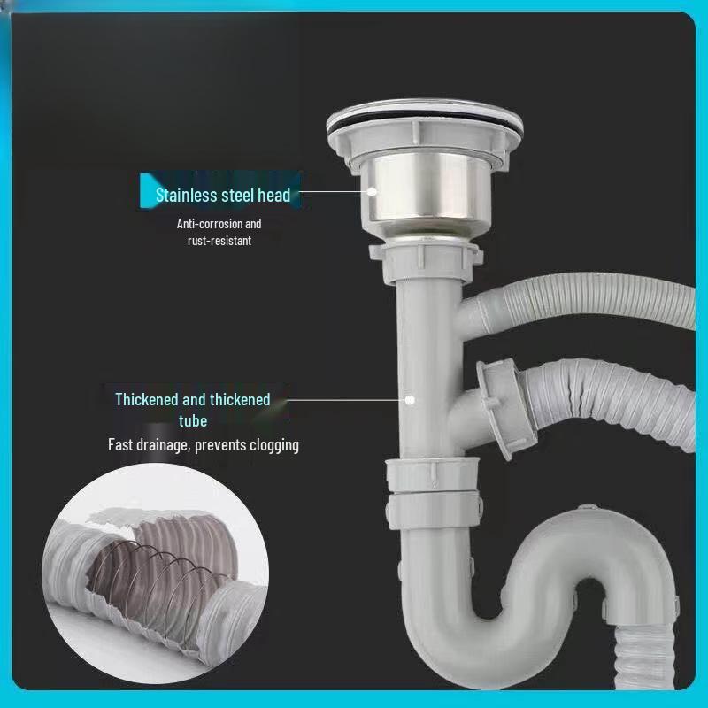 Kitchen Sink Drain Pipe Set