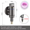 Robinet de Machine à Laver Multi-Usage Laiton Arrêt d'Eau Ouverture Rapide Vanne d'Angle Murale G1/2 Clip d'Arrêt d'Eau Vanne Triangle
