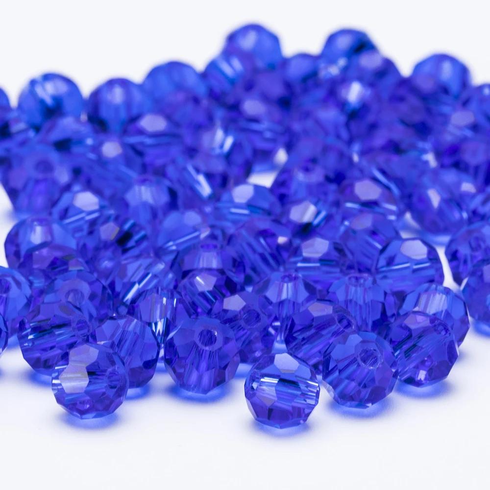 3 4 6 8mm AB color Round Crystal Beads Faceted Transparent Glass Bead Loose Spacer Bead for Jewerly Making DIY Bracelet Necklace