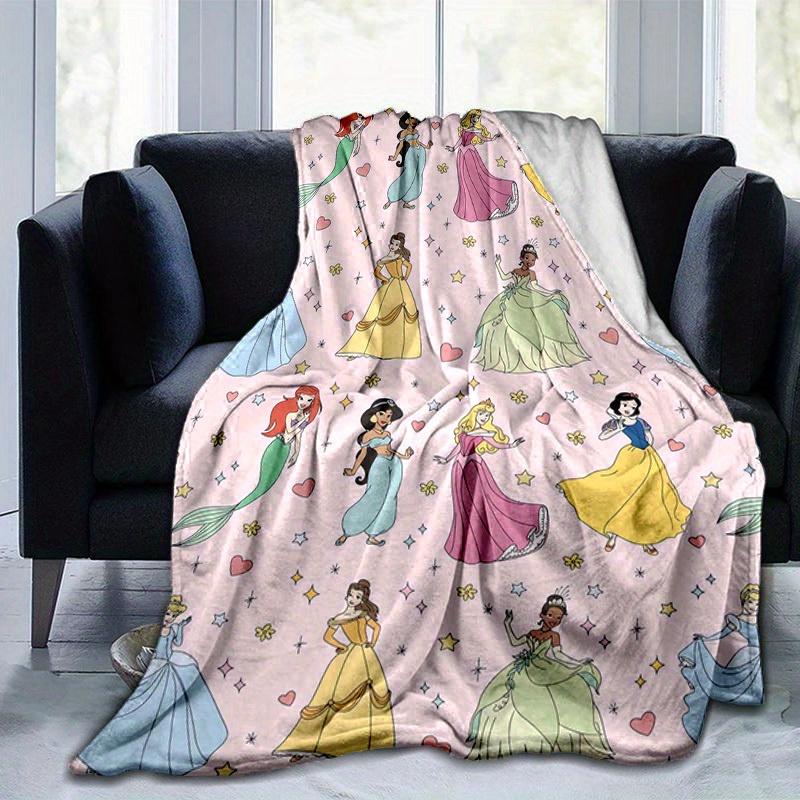 1pc Disney Princesses Patterned Throw Blanket, Perfect for Home Decor, Couch Cover, Outdoor Use, Gifts, Soft Blanket Suitable for Bedroom, Living Room