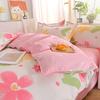 Comforter Girls Pink Flowers Colorful Spring Floral Bedding Set Reversible Print Polyester Comforter Girly