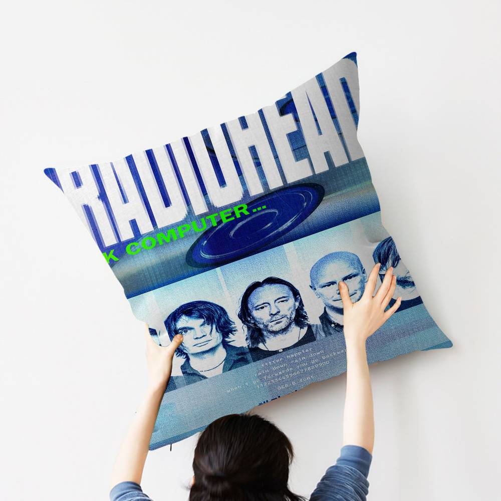 Vintage Rock Band Radiohead Pillow Anime Pillow Sofa Bed Head Pillow Cover Cushion Cover 45x45 cm Fashion