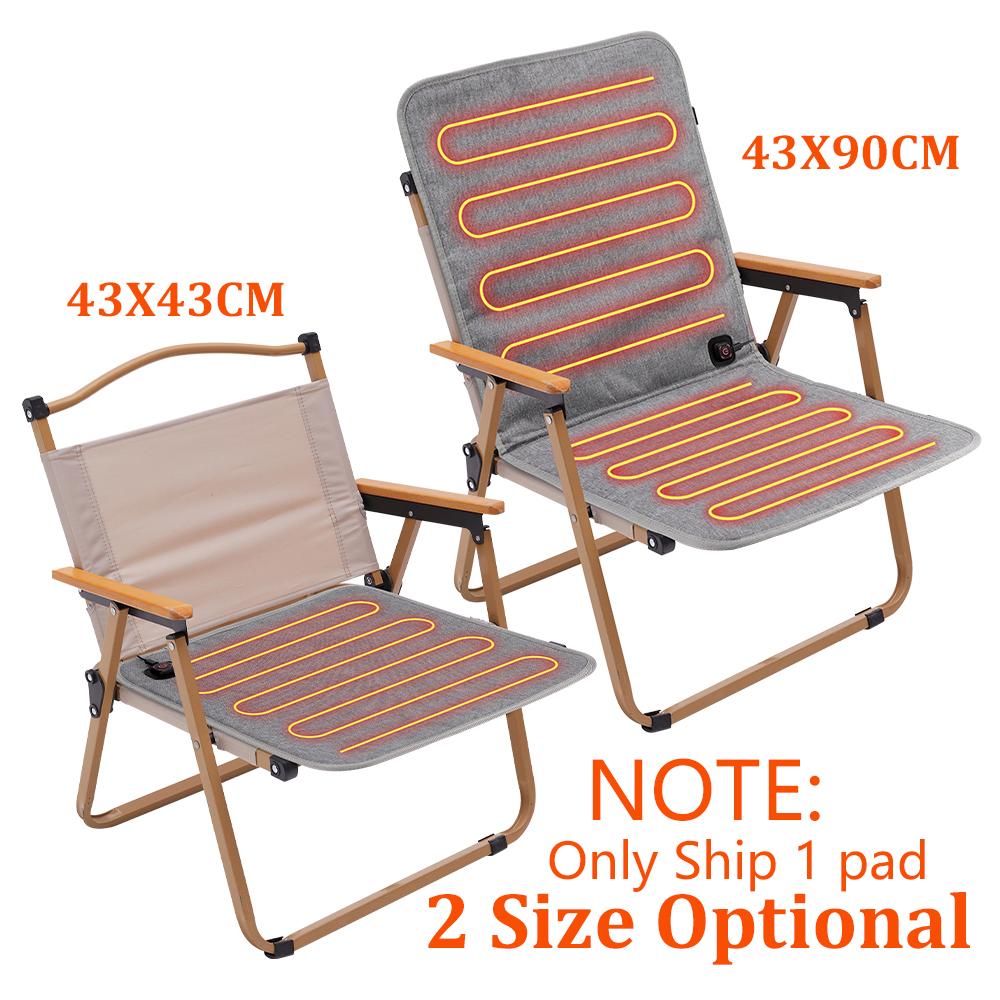 

5 В 2 А Питаемый от Type-C Подогреваемый коврик для кемпинга Электрическая грелка Портативное согревание тела Офисное Автомобильное сиденье Термоподушка для сиденья 43*90 см 43X43CM