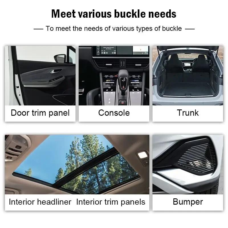 Automotive Hybrid Buckles (50/100pcs) - Universal Plastic Door Panel, Bumper & Interior Leaf Panel Fixing Clips for Car Repair