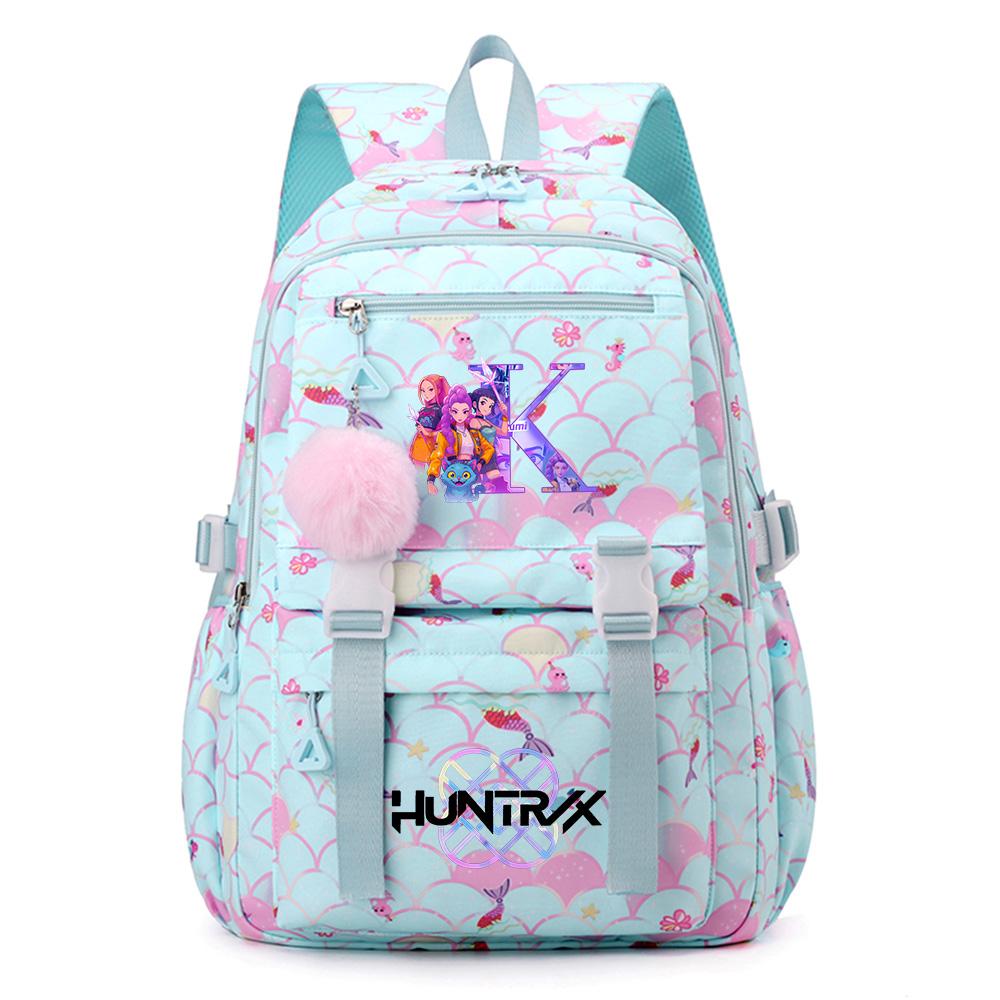 26 English Letters Printed Backpack Large Capacity Bookbag Student Boy Girl Schoolbag Outdoor Large Capacity Waterproof Sports Laptop Travel Bag