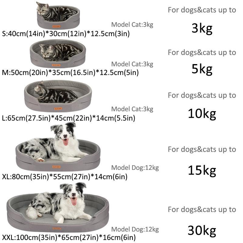 Fleece Hundeseng Vinter Høst Varm Seng for Katt Liten Middels Stor Kjæledyr Sofa Valp Oxford Klut Soveunderlag for Hund