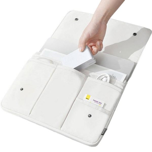 Solum Multi-pocket Storage Laptop Pouch, White