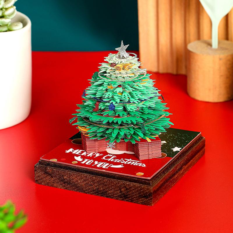 3D Christmas Tree Calendar Memo Pad 2026 Calendar Tear Away Paper Carving Art Diy Sticky Note Desktop Decor For New Year Gifts