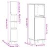 3 Piece Bathroom Furniture Set Sonoma Oak Wood Based Material