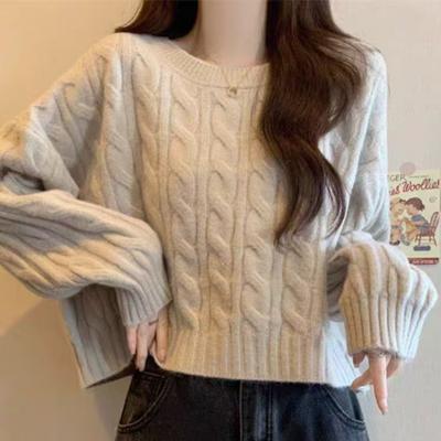Sweater Autumn and Winter Fried Dough Twists Loose Pullover New Bottoming Top Knitwear Small Women