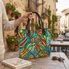 Colorful Abstract Pattern Tote Bag Casual Large Capacity Shoulder Handbag for Daily Use