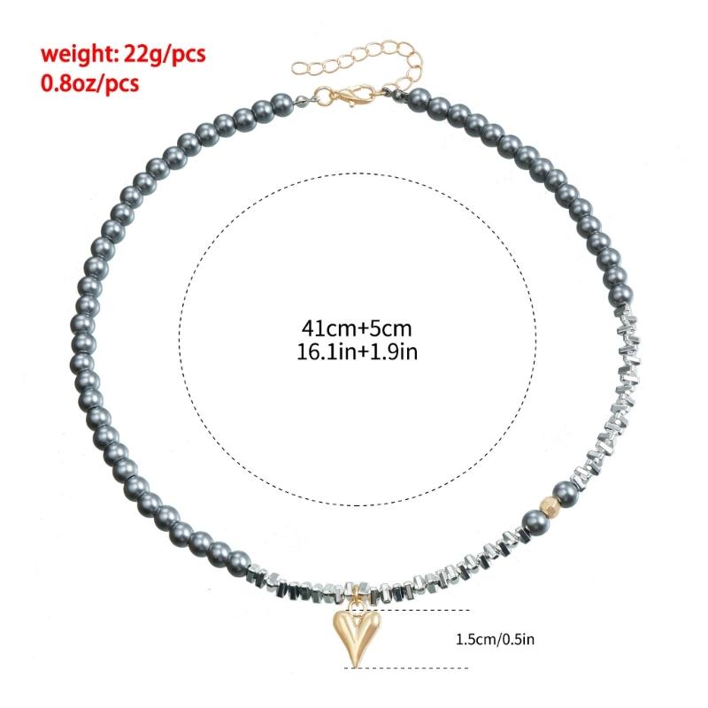 Handmade Neck Jewelry Elegant Beads ecklace Everyday Wear Necklace Neck Chain Youthful Women Accessories Alloy Texture