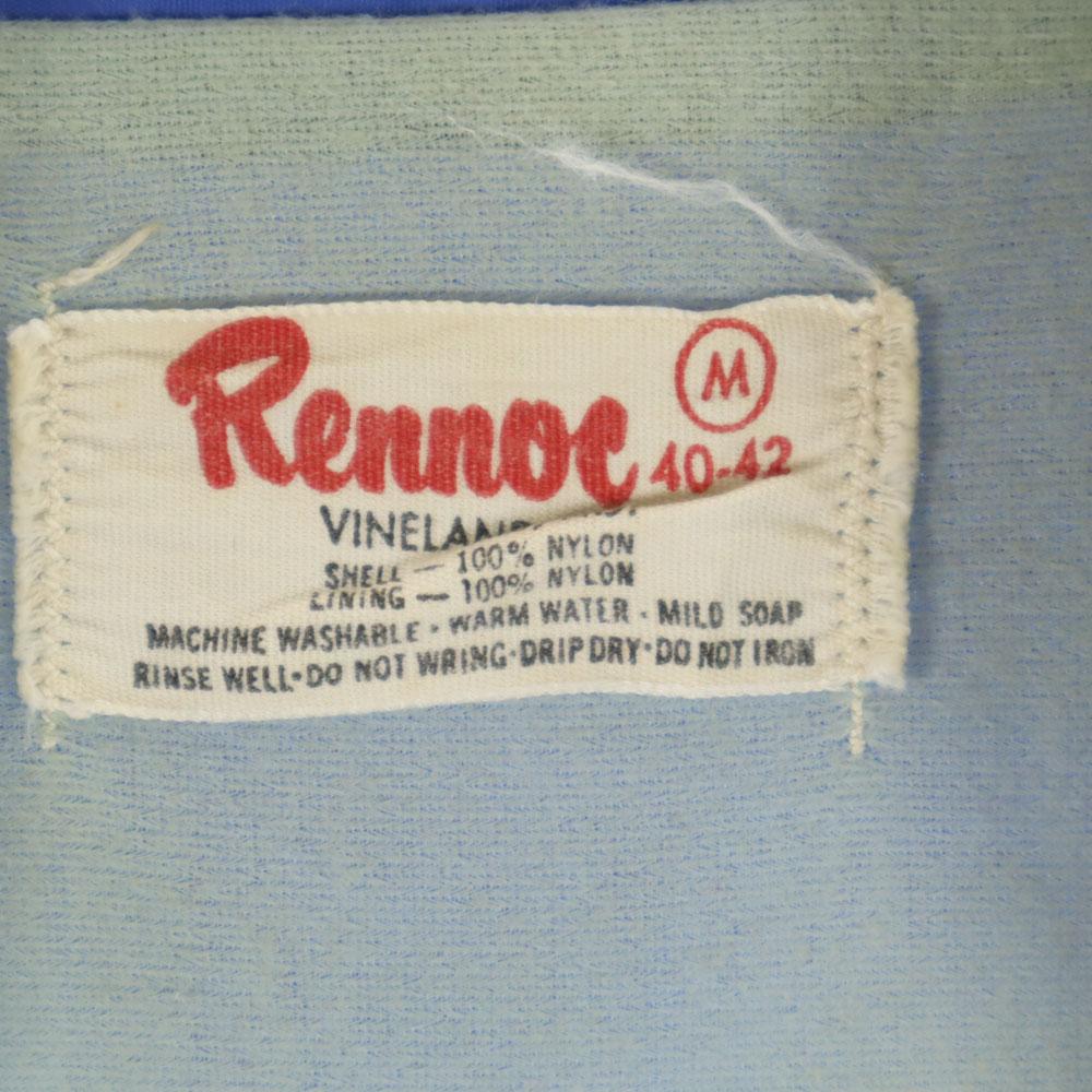 RENNOC 70s vintage Nylon Coach jacket M blue Tricot lining Men's Used
