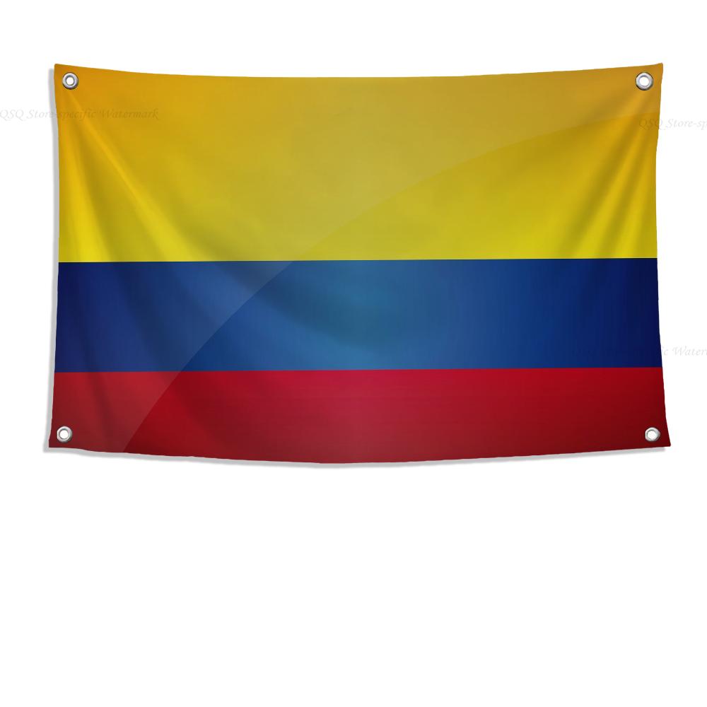 1ks Kolumbijské vlajky Banner Čtyřotvorová vlajka Polyester Venkovní dekorace Estetika místnosti