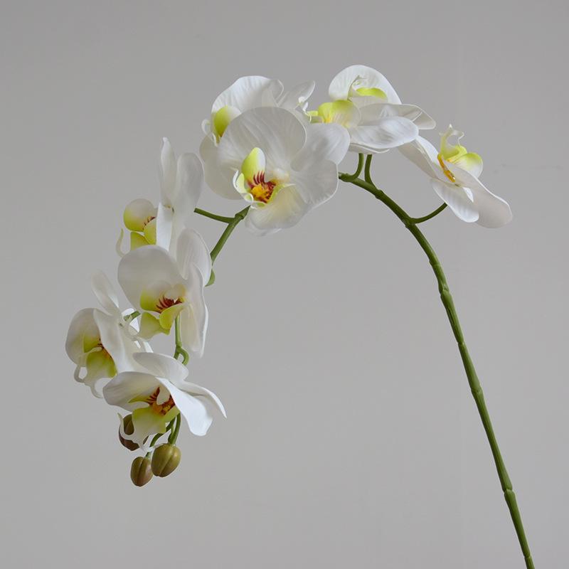Luxury Artificial Phalaenopsis Flower Arrangement - 9 Heads, Morandi Color for Weddings & Hotels