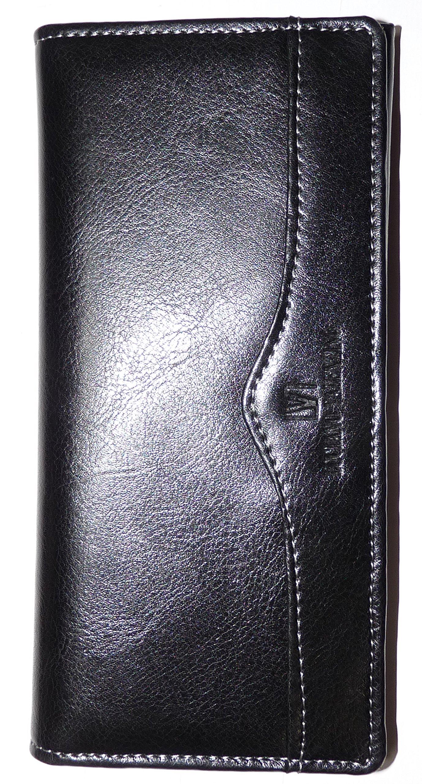 

Тщательно отобранный длинный кошелек из стандартной коровьей кожи, идеально подходящий для LUCIANO VALENTINO от Nakamuraya (6001) (черный) кожаные костюмы прилегающего силуэта. чёрный