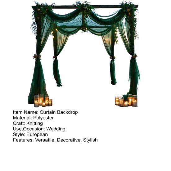 Sheer Chiffon Curtain Drapes Wedding Arch Draping Fabric Curtain Mesh Elegant Decor for Wedding Ceremony Birthday Party Versatile Decoration