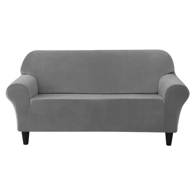European Appearance Style Sofa Cover For Living Room Area Spandex Stretch Plush Armchair Couch Covers Home Decor Solid Colour Furniture Protector