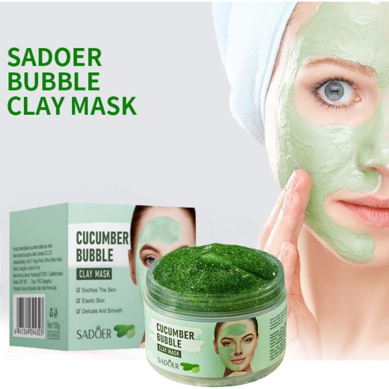 Mascarilla de Burbujas de Pepino, Extraída de Ingredientes Amigables con la Piel del Pepino, Tiene una Textura Delicada, Limpia Suavemente tu Piel