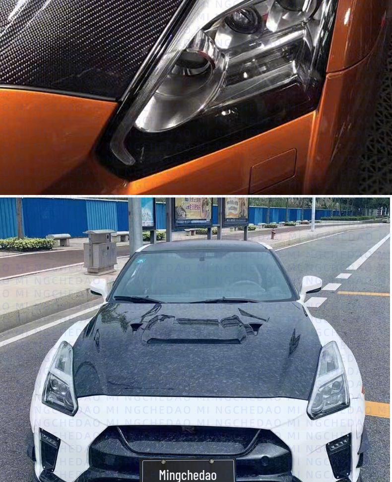 God of War GTR R35 Carbon Fiber Engine & Hood Cover (08-16) VARIS Style