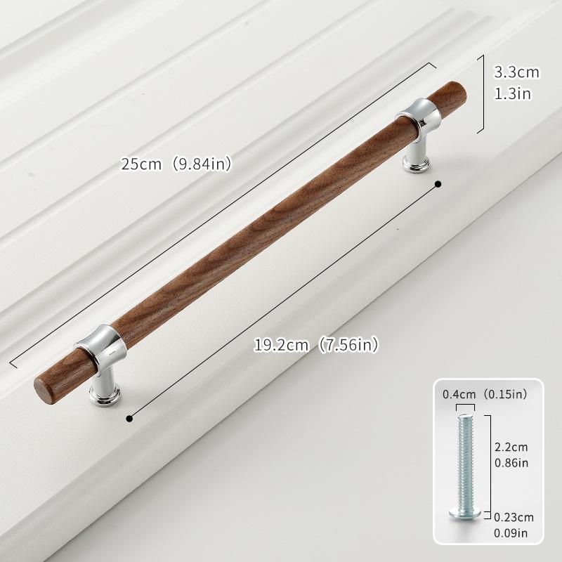 New Style Black Walnut Solid Wood Handle for Cabinets, Drawers, or Wardrobes