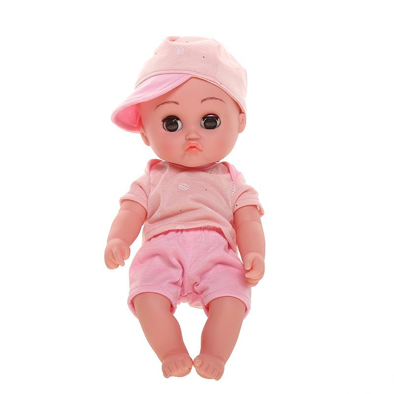 

Blink 33cm Full Body Vinyl Simulation Doll Voice Dress-up Doll Month Sister-in-law Training Doll Children s Toy 33cm baby рожевий колір