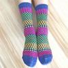 Womens Vintage Winter Soft Warm Thick Cold Knit Wool Socks Geometry Print
