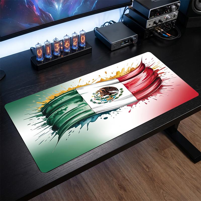 Mexico footbal Crest Mouse Pad, Extended Non Slip Rubber Desk Mat for Gaming Office Laptop Fan Gift