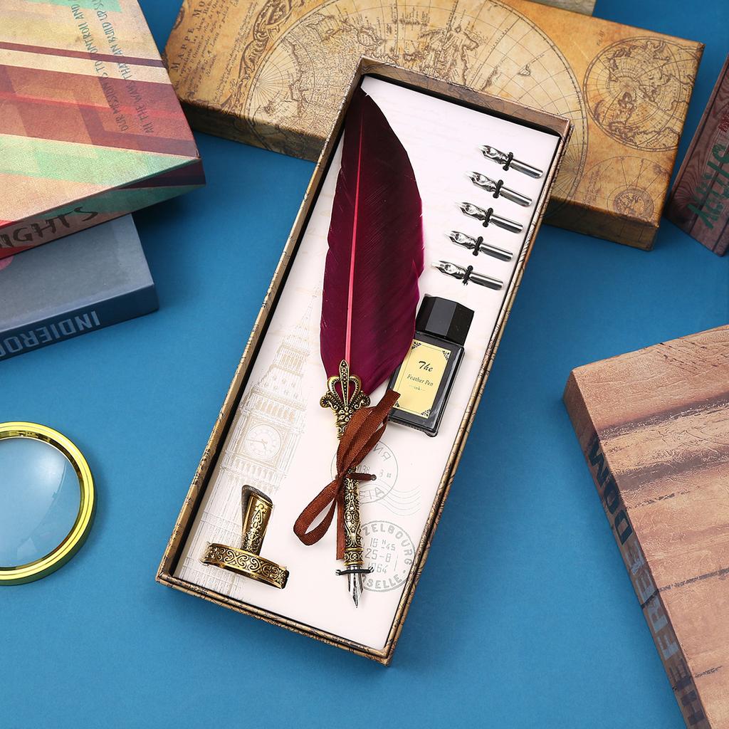 Literary Goose Quill Pen Girlfriend Birthday Graduation Commemorative Gift Friendship Creative Surprise Muse Festival Gift Dipping Pen