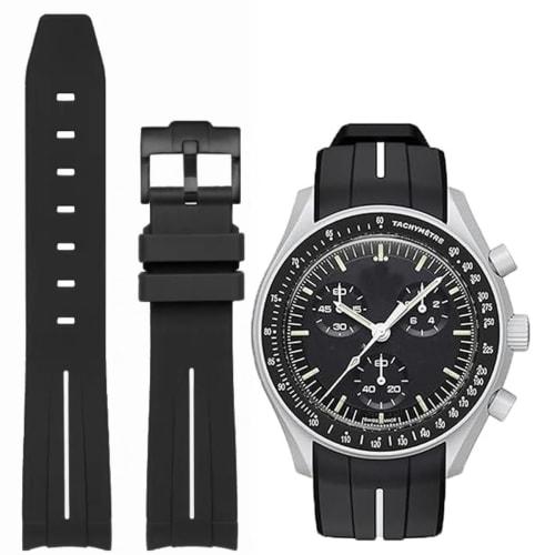 

20mm Watch Band for Omega X, Swatch, MoonSwatch, Omega and Swatch Band, Rubber Band, Omega, Speedmaster, Rolex, Seiko, 20mm Silicone Strap, Waterproof