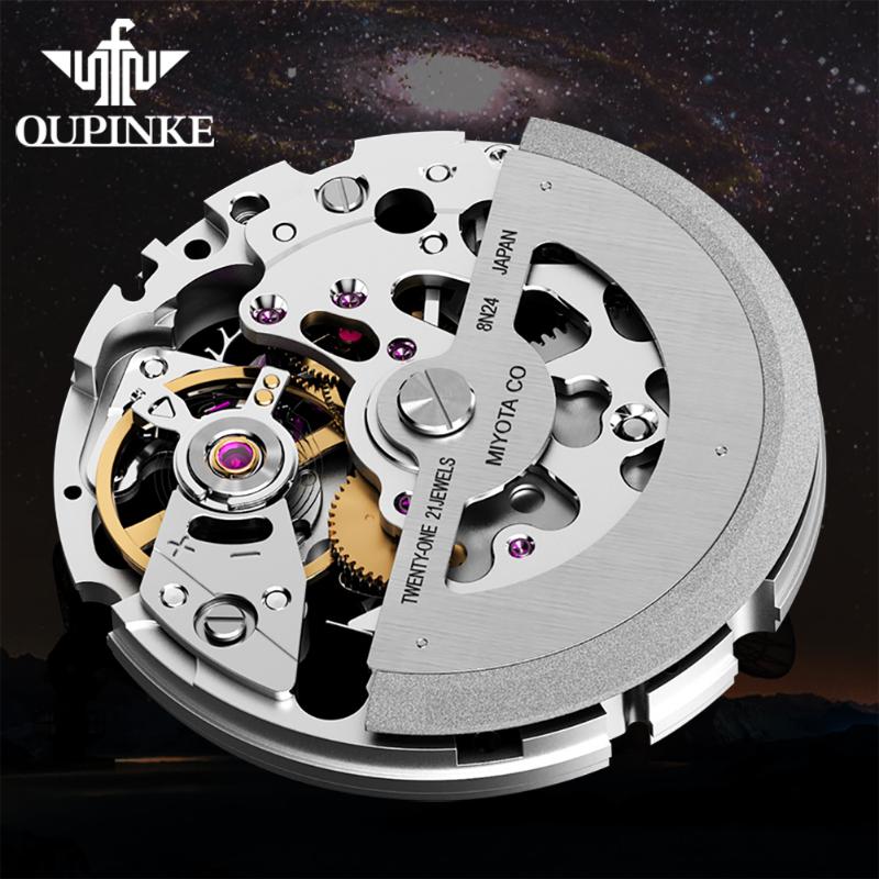 OUPINKE Neue Business-und freizeit herren Uhr Hohl Bewegung Wasserdicht Voll Automatische Maschinen High-end-Uhr