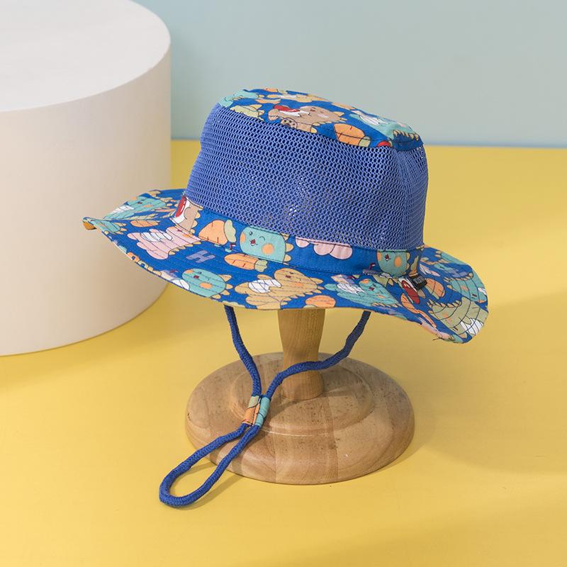 Verão Novo Malha Chapéus Balde Infantil Para Meninos Meninas Bonito Desenho Animado Chapéu de Sol Chapéu Panamá Protetor Solar Caminhada Pesca Chapéu Chapéu de Pescador