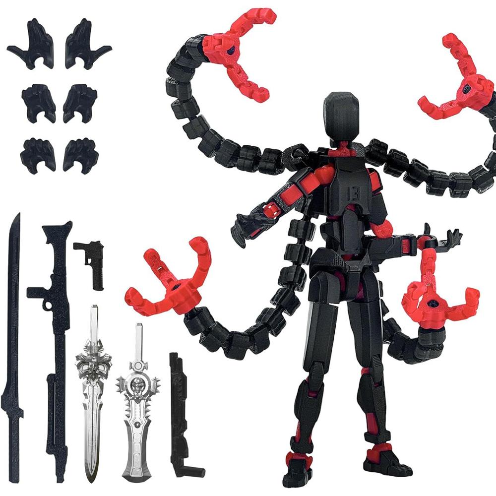 3D Printed 13 Multi-Jointed Movable Robot Action Figure Toy Desktop Assembly Gift