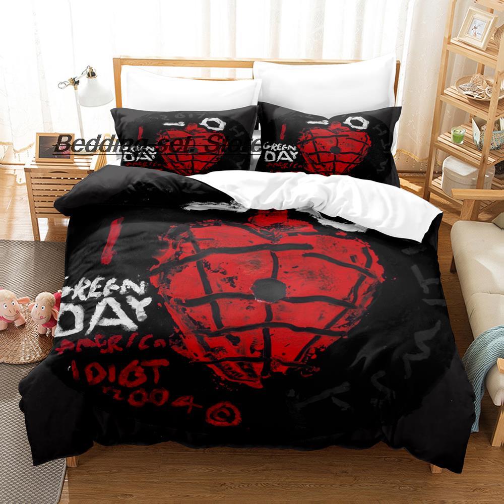 Green Day ' American Idiot Bedding Set Single Twin Full Queen King Size Bed Set Aldult Kid Bedroom Duvetcover Sets Bed Sheet Set