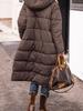 Giacca in Cotone con Cappuccio a Colore Solido Manica Lunga Cappotto in Pile Spesso Caldo Soprabito
