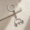 Heartbeat Soundwave Earphone Keychain with Stainless Steel Pendant