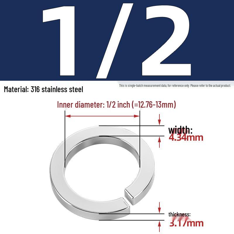US UK Standard 304/316 Stainless Steel Anti-Loosening Spring Lock Washer