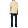 Calvin Klein Letter Logo Round Neck Short Sleeve T-Shirt Men Tops Yellow Blue 4RB862GRM9