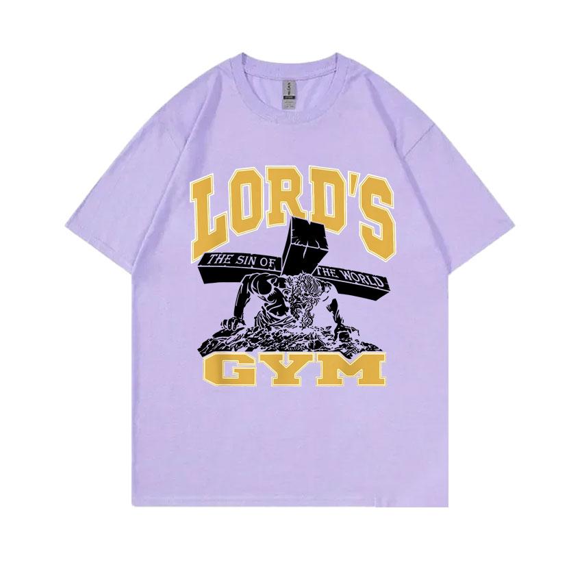 Jesus Christ God Lords Gym The Sin of The World Tshirt Unisex Women Pump Fitness Funny Meme T Shirts Unisex Soft Cotton Short Sleeve