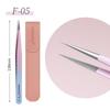 ANNAFRIS Fiber Tip Lash Tweezers Stainless Steel Eyelash Extension Tweezers Precise Fiber Anti-slip Tweezer Makeup Tools