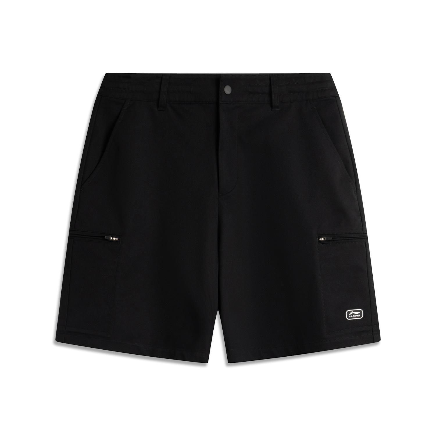 

Li Ning Спортивная серия Тренд Повседневные Минималистичные Однотонные Спортивные шорты на молнии Мужские шорты Черный AKSV461-4 XXL