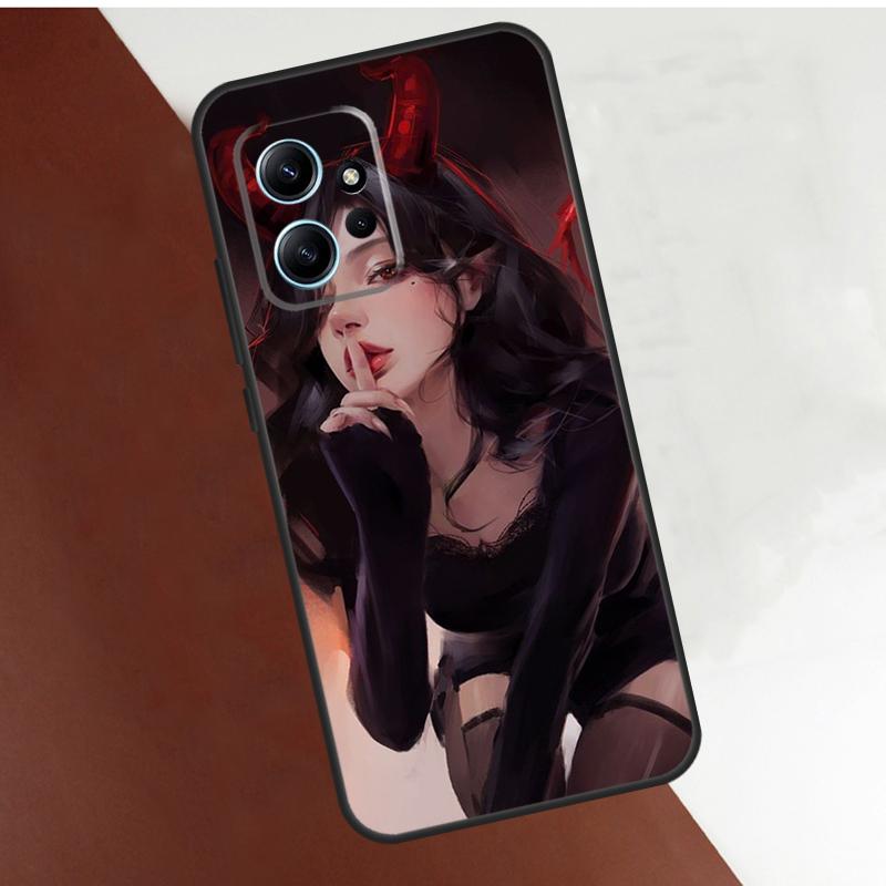 Aesthetic Devil Woman Bad Girl Case For Xiaomi Redmi Note 13 10 11 12 14 15 Pro Plus Cover For Redmi 15C 15 12C 13C 14C 10C