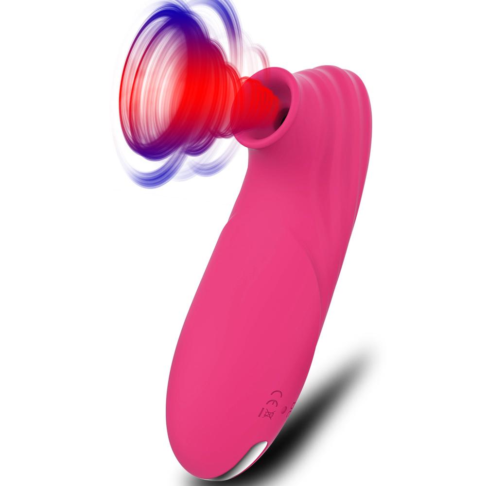 POMFW Kraftig klitsuger Vakuumvibrator Klitoris suger brystvorten suger tungen Vibrerer oral slikking sexleketøy for voksne kvinner