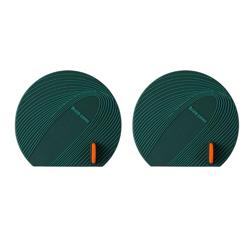 2 Pieces Silicone Drain Plug Multipurpose Use in Bathtub and Laundry Room Easy to Clean Bathroom Drain Cover Stopper